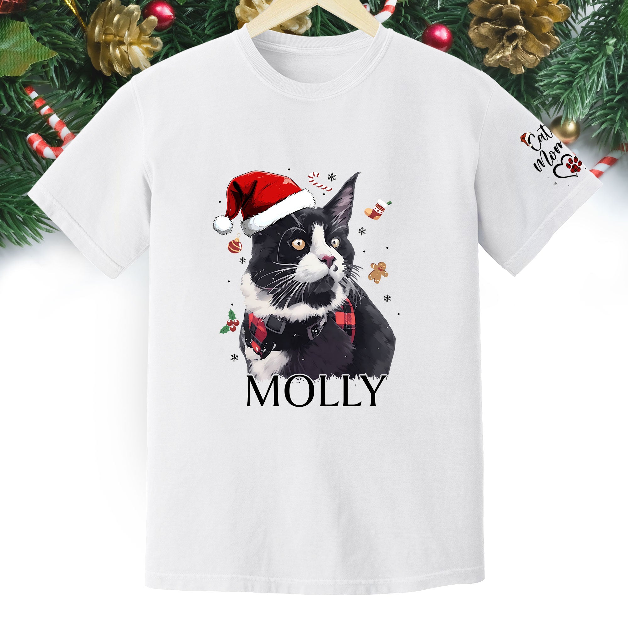 Personalized Cat T-Shirt – Custom Pet Photo Tee Gift for Animal Lovers
