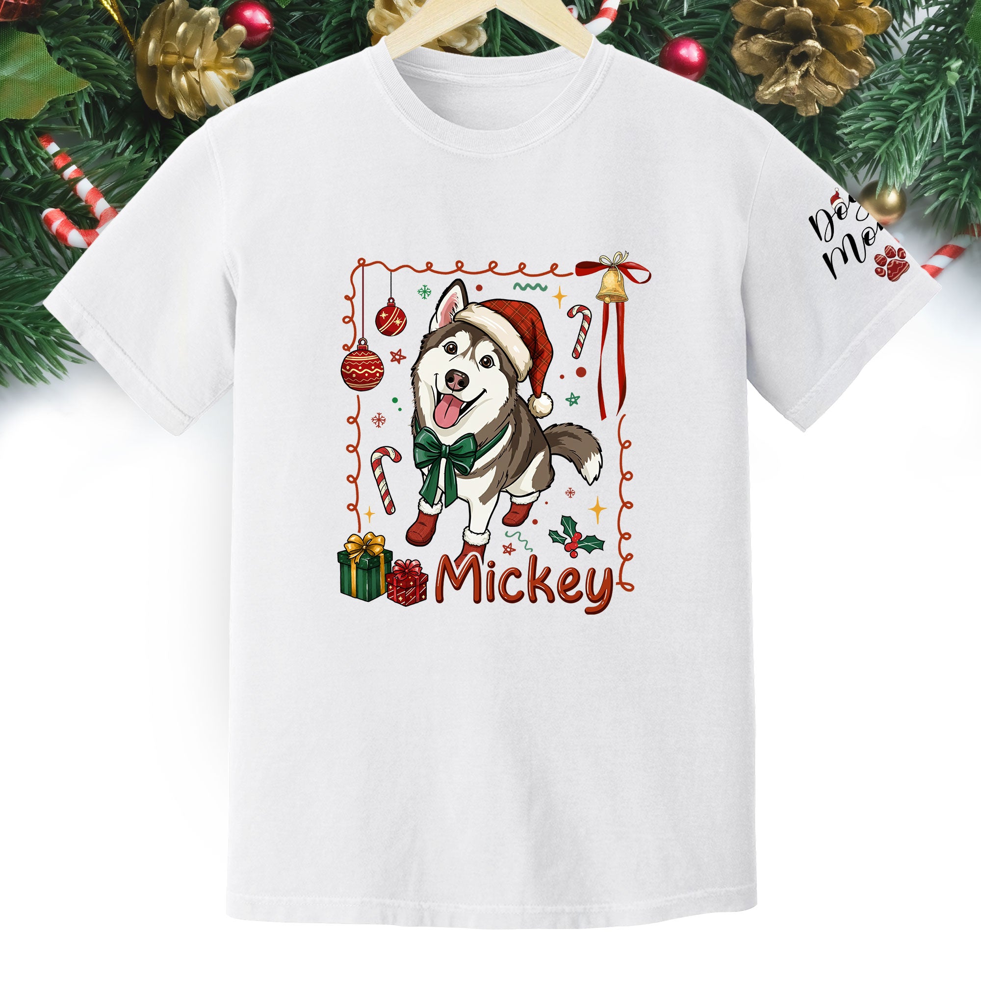 Personalized Dog Mom Shirt, Christmas Shirts For Women, Dog Mom Gift