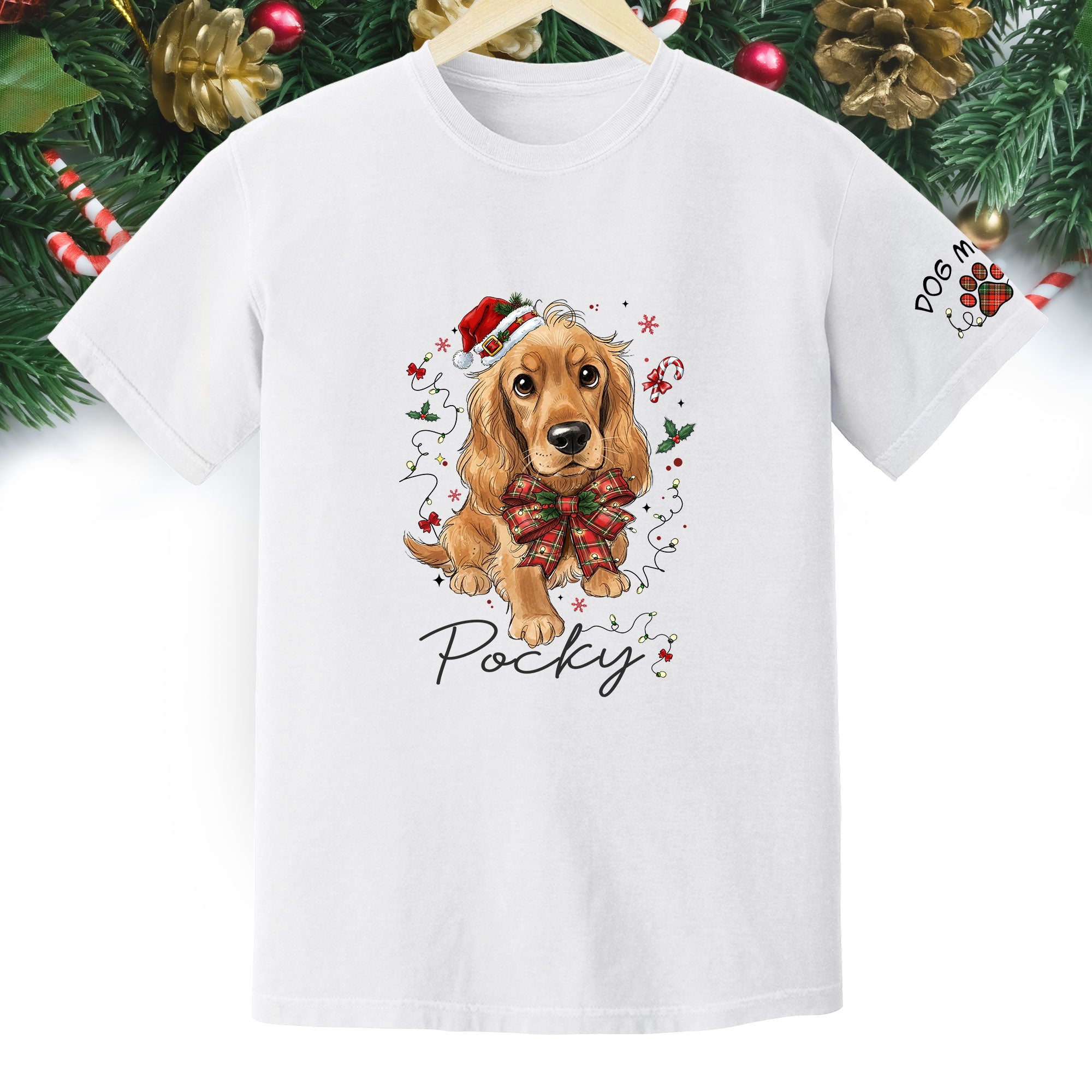 Personalized Dog Mom Shirt, Dog Mom Gift, Christmas Shirts For Women