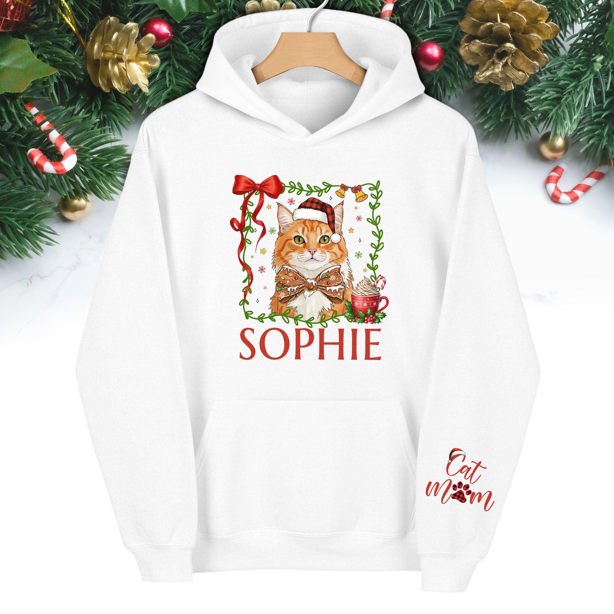 Personalized Cat Hoodie – Custom Pet Photo Hoodie Gift for Cat Moms & Pet Lovers