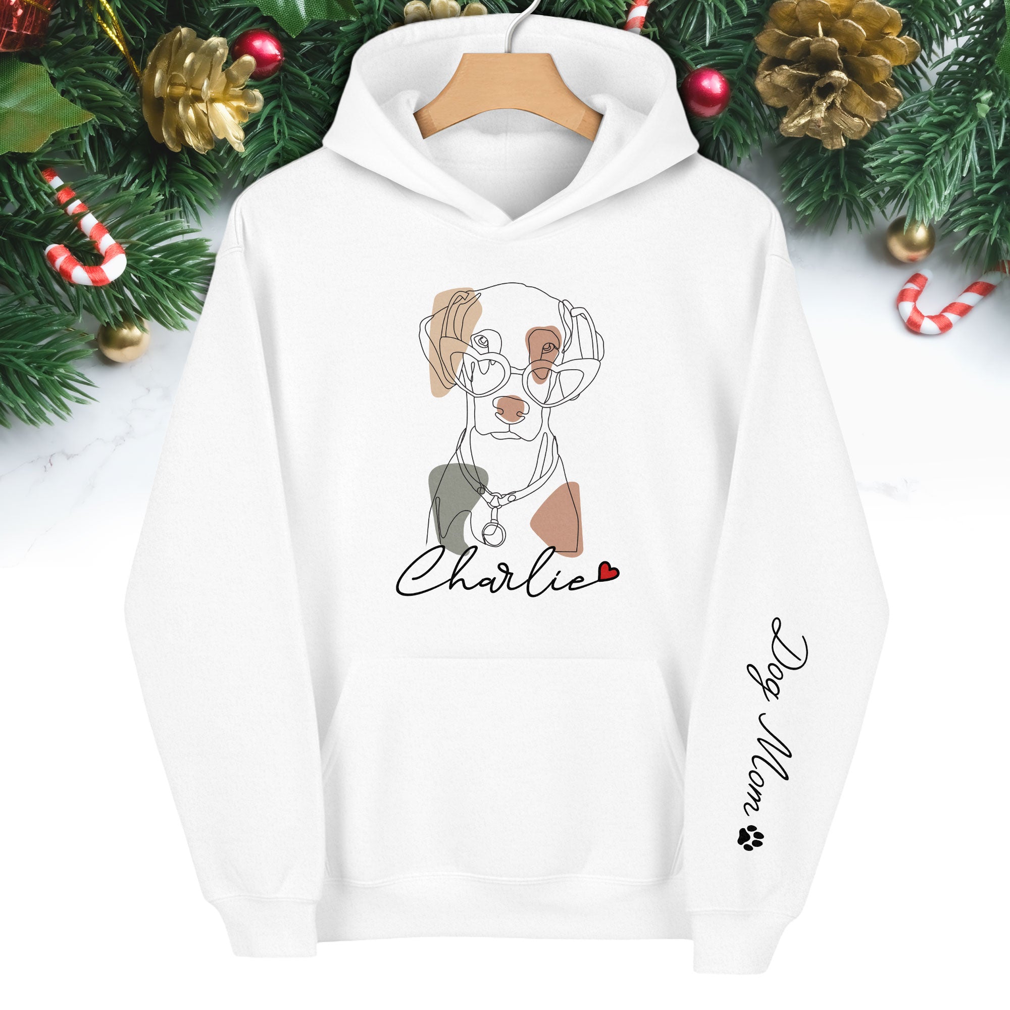 Custom Pet Line Art Hoodie – Personalized Dog & Cat Photo Gift for Pet Lovers