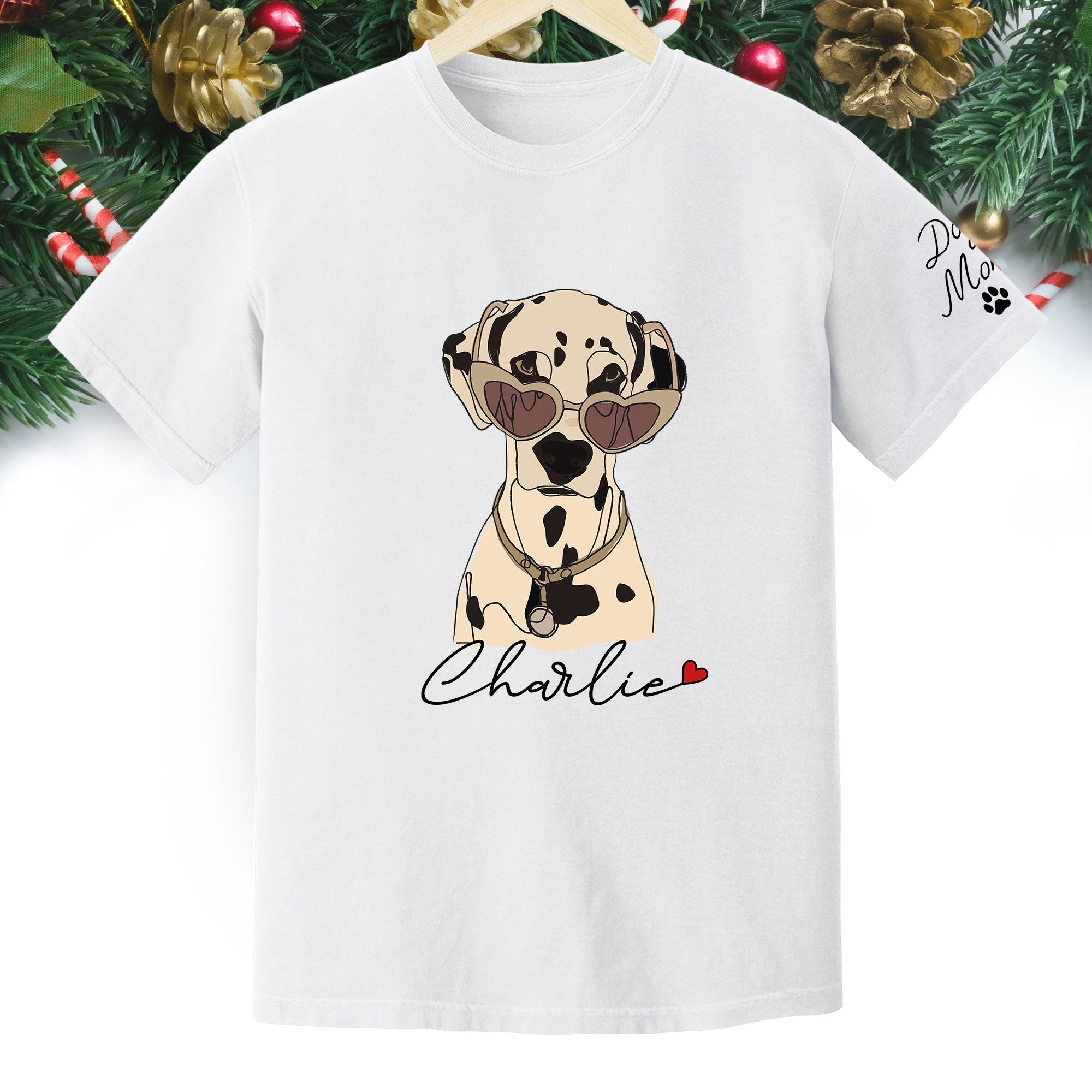 Custom Dog Mom Shirt – Personalized Pet Lover T-Shirt, Unique Christmas Gift for Pet Lovers