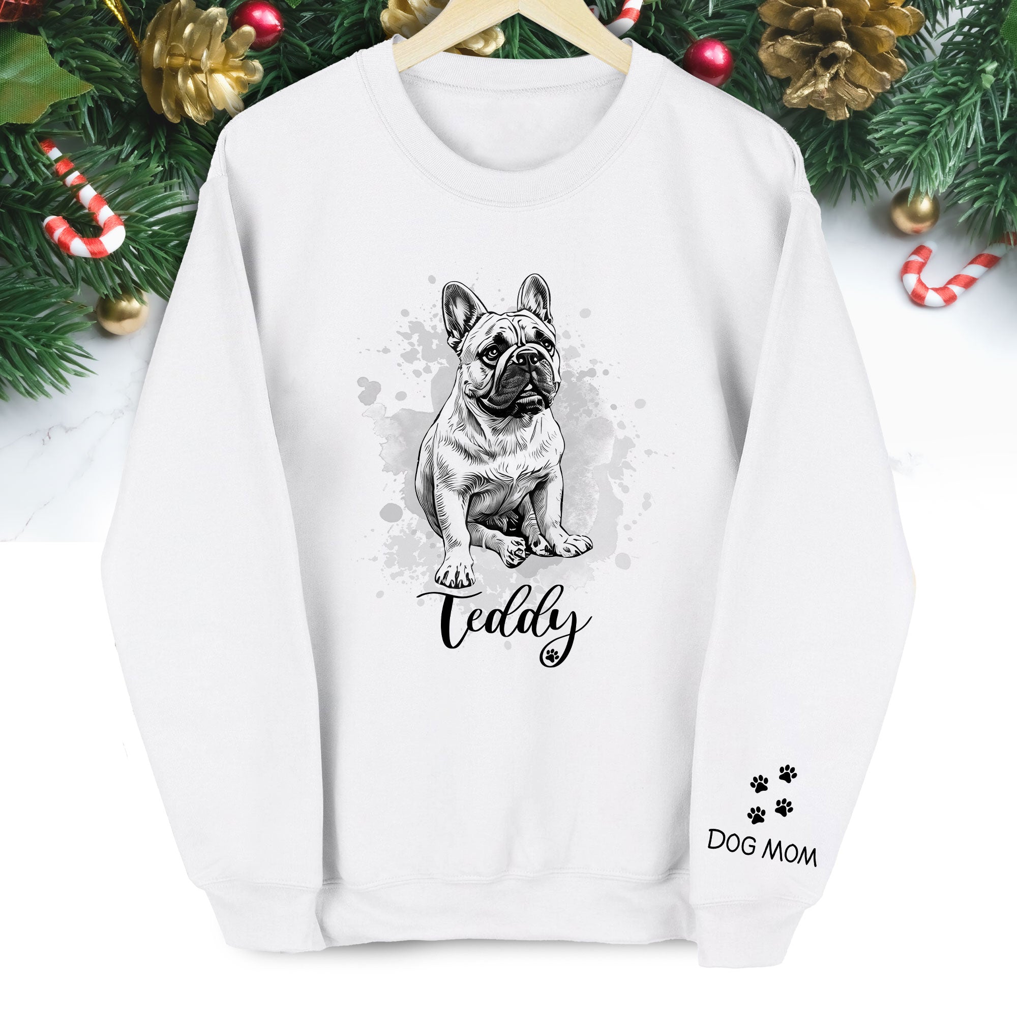 Custom Dog Sweatshirt – Personalized Pet Drawing of Your Dog, Ideal Gift for Dog Lovers