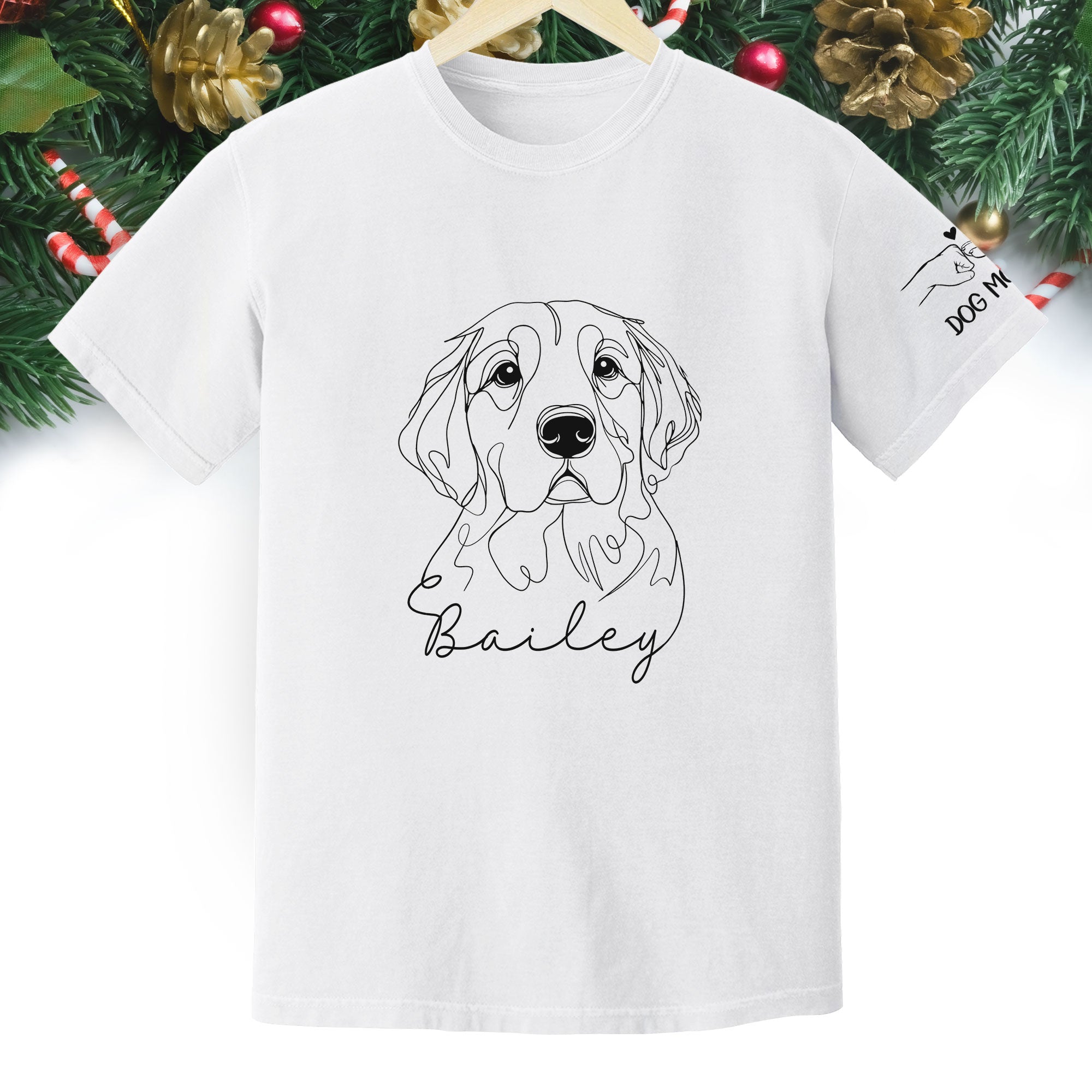 Custom Pet Photo T-Shirt – Personalized Dog Mom Shirt, Funny Christmas Gift for Pet Lovers