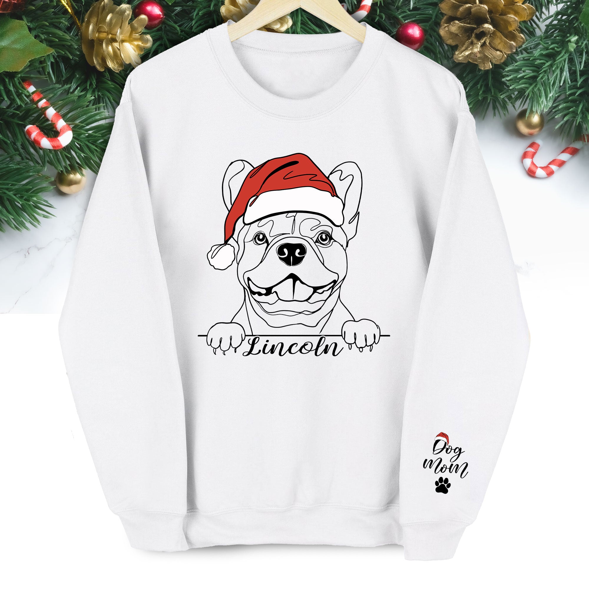 Custom Dog Face Sweatshirt for Dog Moms – Cute & Heartfelt Pet Lover Sweater