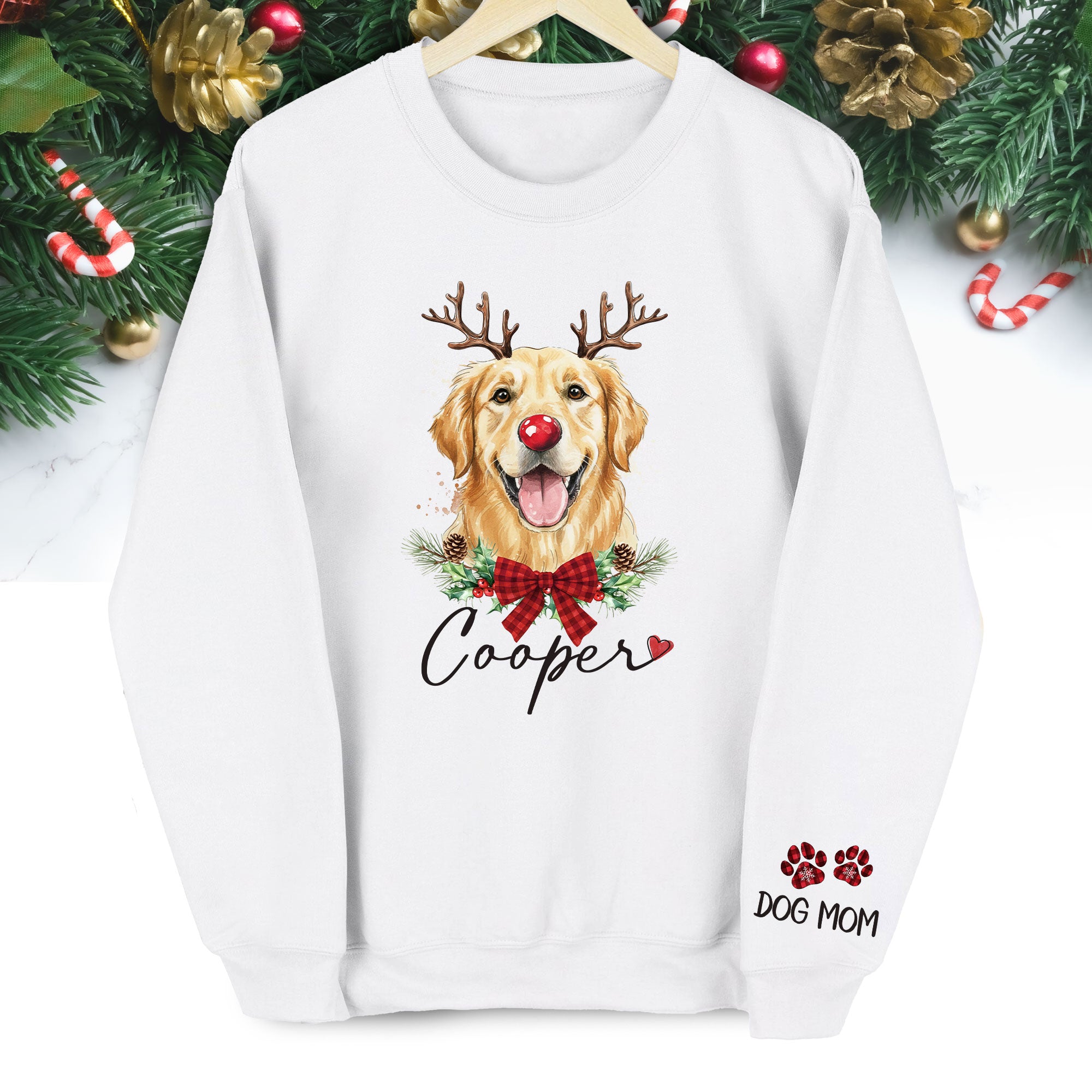 Custom Pet Face Dog Mom Sweatshirt – Personalized With Your Pup’s Photo