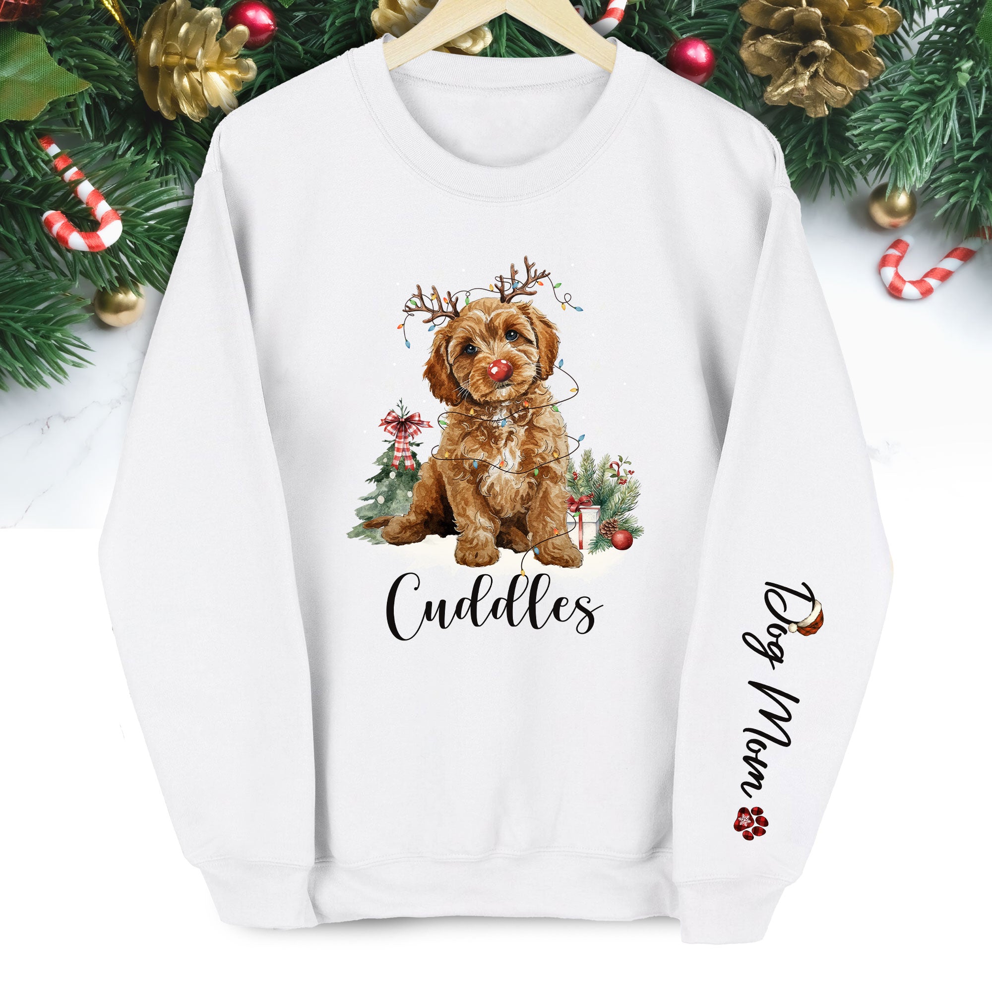 Custom Dog Face Sweatshirt for Dog Moms – Unique Gift for Pet Lovers