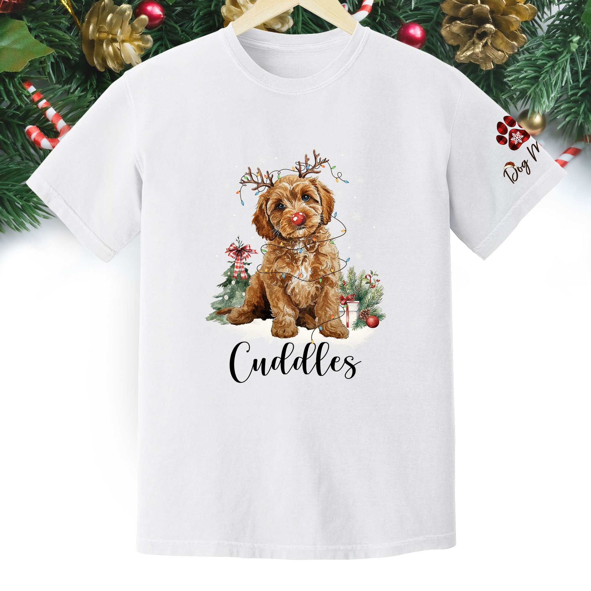 Holiday Dog Mom T-Shirt – Cozy Christmas Pet Lover Gift Idea